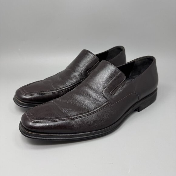 Bruno Magli Raging Loafer Shoes Men’s 10 Brown Leather Slip On Made Italy main image 7